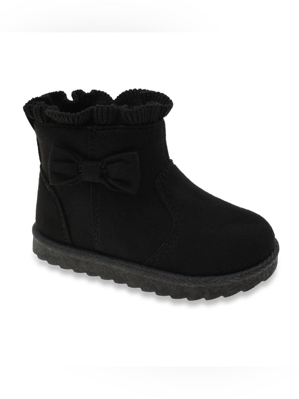 NWT ~ Baby and Toddler Girls, Black Faux Fur Boots